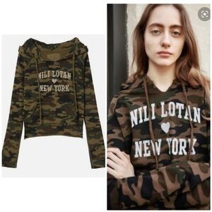 Nili Lotan New York Janie Hoodie Camo Print S NWT